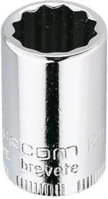 Facom Steckschlüssel 1/4 Zoll 12-Kant dünn in Silber - Bild 1