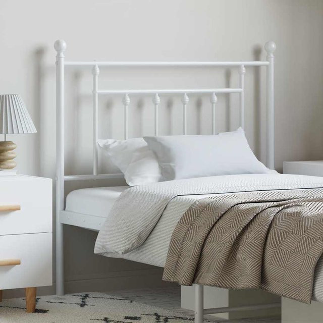 vidaXL Metall-Kopfteil in Weiß für das Schlafzimmer, Breite: 100 cm - Bild 2
