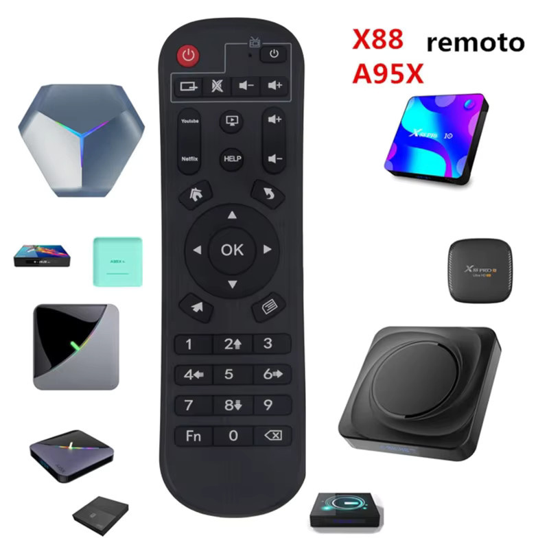 Ersatzfernbedienung passend für A95X Android 7.1 TV Box und X88 Pro Controller in Schwarz - Bild 4