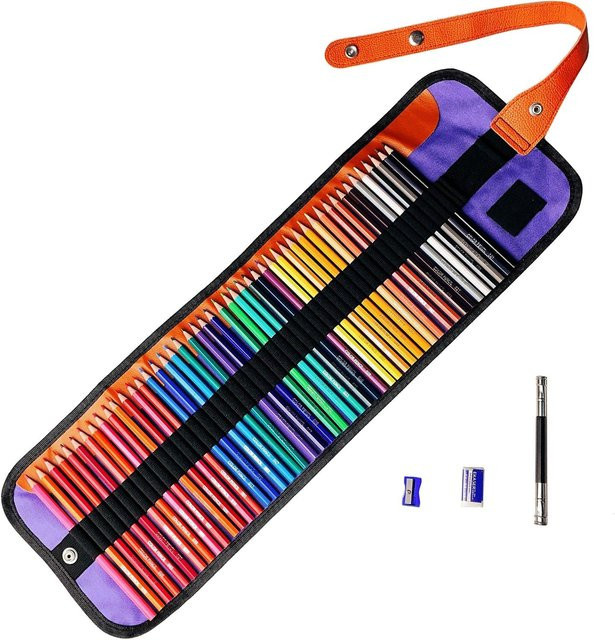 GoolRC Buntstift-Set mit 72 Farben in Multicolour und Schwarz, leuchtende Pigmente mit mittlerer Härte für Erwachsene und Studenten - Bild 1