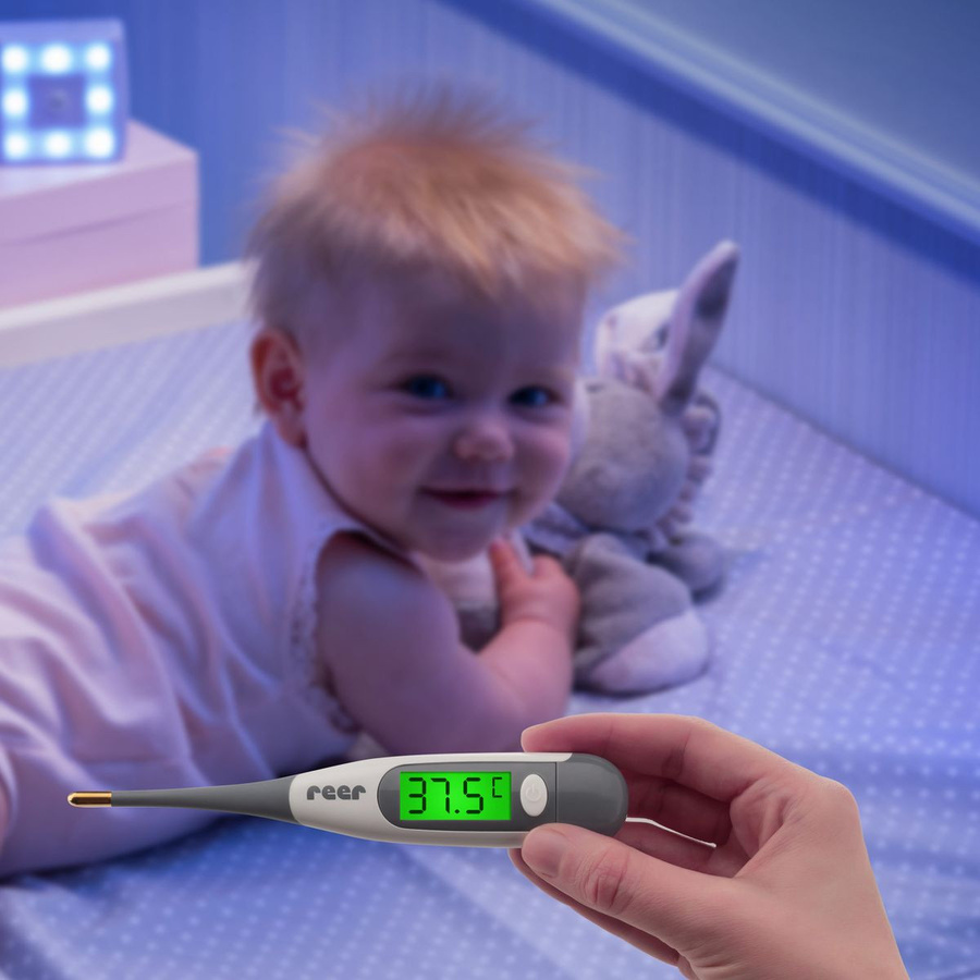 Reer Digitales Fieberthermometer ExpressTemp mit flexibler Messspitze in Gold, Weiß oder Grau - Bild 3