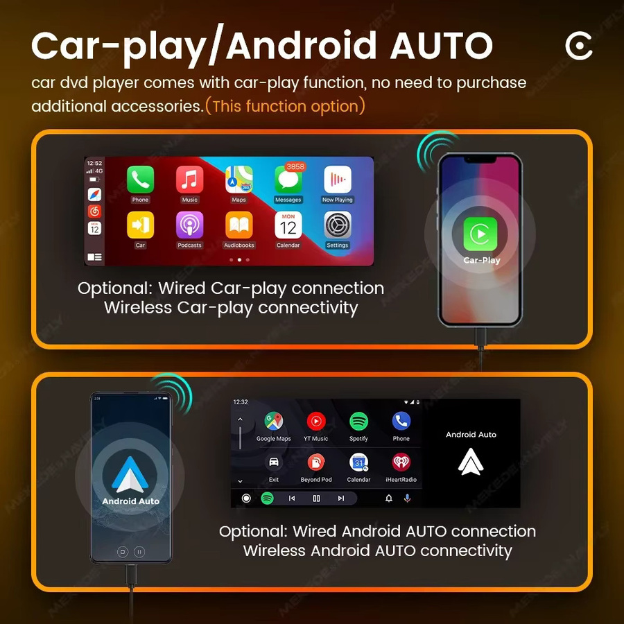 AUTOSHARK Universal MP5 Multimedia Video Player mit 6,86 Zoll HD Touchscreen, Wireless Carplay, Android Auto und Bluetooth in Schwarz - Bild 2
