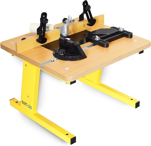 BAMATO Oberfräsentisch RT-120 aus Metall und MDF in Gelb - Bild 1