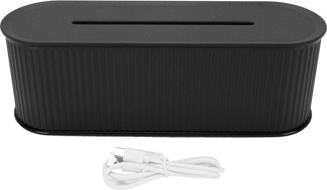 OutsideWorld Aroma Diffuser Duftdiffusor und Luftbefeuchter mit 7 Farben und Flammen-Effekt in Schwarz - Bild 1