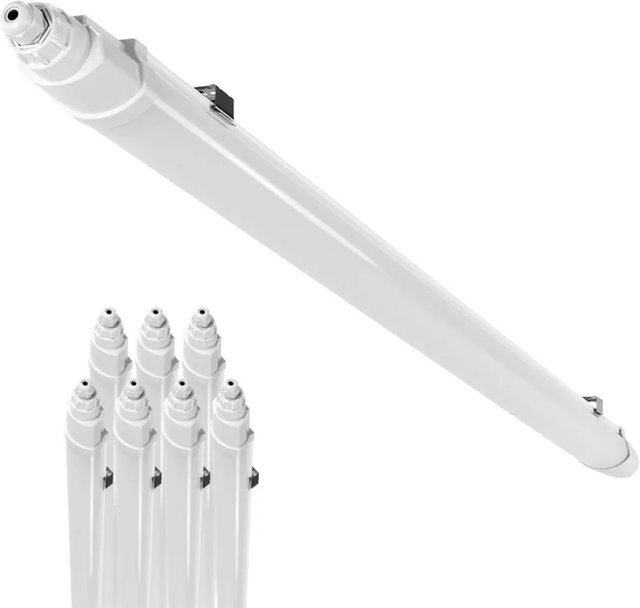 ENOVALITE 8er-Set LED Feuchtraumleuchten Weiß, 18W, 2160lm, 4000K, IP65, IK06, durchschleifbar mit Fast Connector - Bild 1