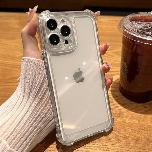 Yiran Armor Silikon Handyhülle für iPhone 15 Pro Max, 14, 13, 12, 11, X, XR, XS und 16 Plus, transparent - Bild 1