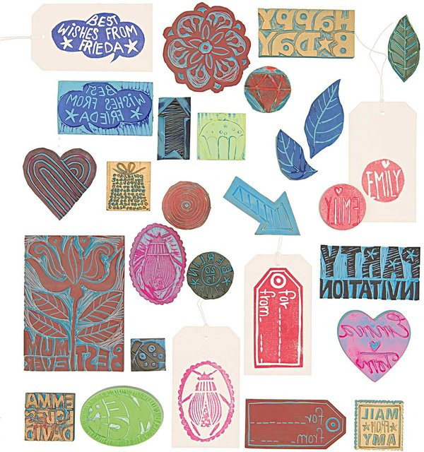 Rico Design Paper Poetry Holzstempelgriff rechteckig aus Holz - Bild 1