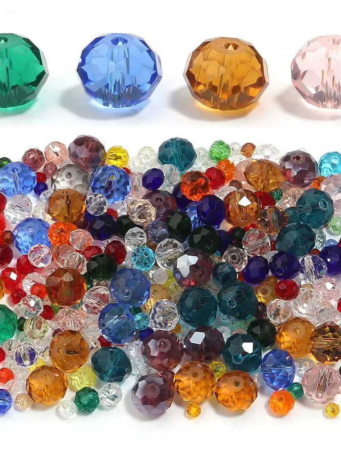 louleur Kristallperlen Glas, transparent, gemischte Farben - Bild 6