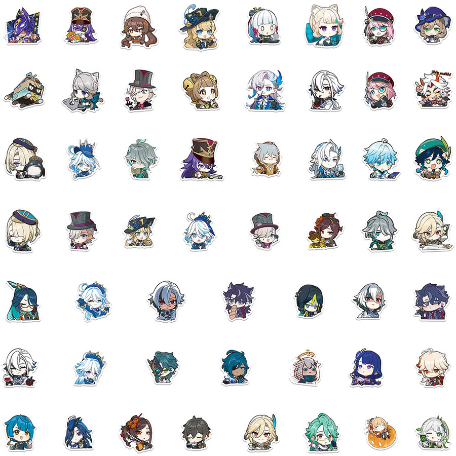 Rspctou Genshin Impact Anime-Spiel-Aufkleber, Mädchen-Sticker, Bunt / Mehrfarbig - Bild 4