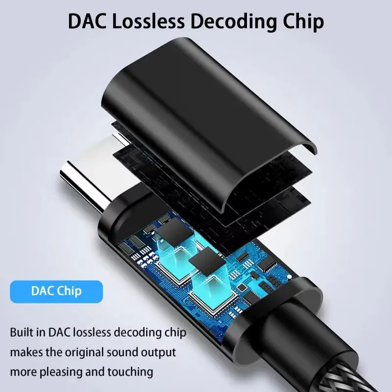 Hifi DAC USB-C auf 3,5mm Klinke Audio Adapter mit ALC5686 CX31993 CB1200AU Chipsatz für Android Kopfhörer Verstärker Decoder - Bild 3