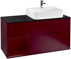 V&B Waschtischunterschrank Finion mit LED-Beleuchtung und Regalelement, Wandmontage, Breite: 120 cm - Bild 1
