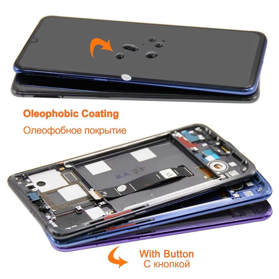 Xiaomi Mi 9 LCD Display mit Rahmen, 6.39 Zoll Super AMOLED Touchscreen Ersatzteil, Schwarz - Bild 3