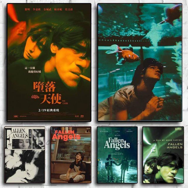 Wasserfester selbstklebender Leinwand-Papieraufkleber Fallen Angels 1995 Wong Kar Wai Filmplakat Kunstdekor - Bild 1