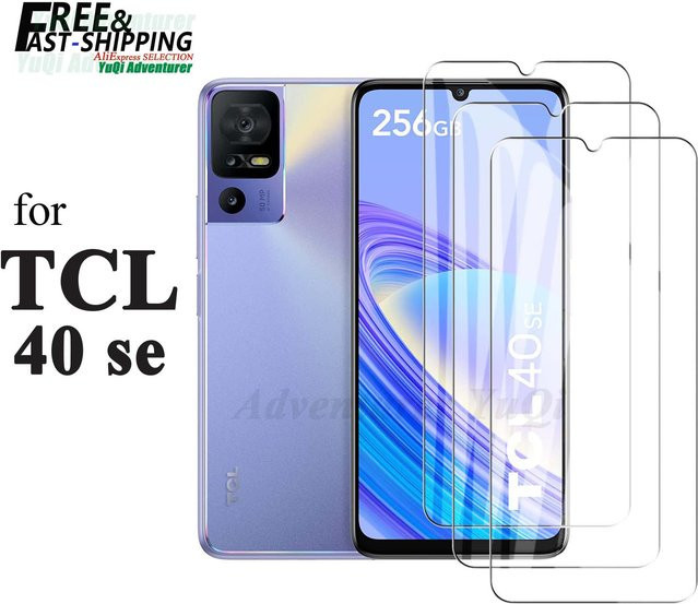 Displayschutzfolie aus gehärtetem Glas für TCL 40 SE, HD 9H, kratzfest, transparent - Bild 1
