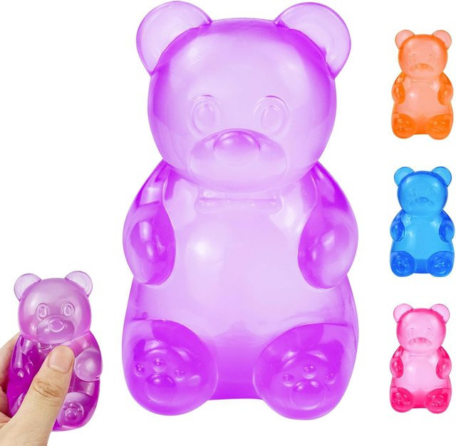 BC Pet Supplies Stressbär Taba Quetschbälle, Bärenspielzeug, violett - Bild 1