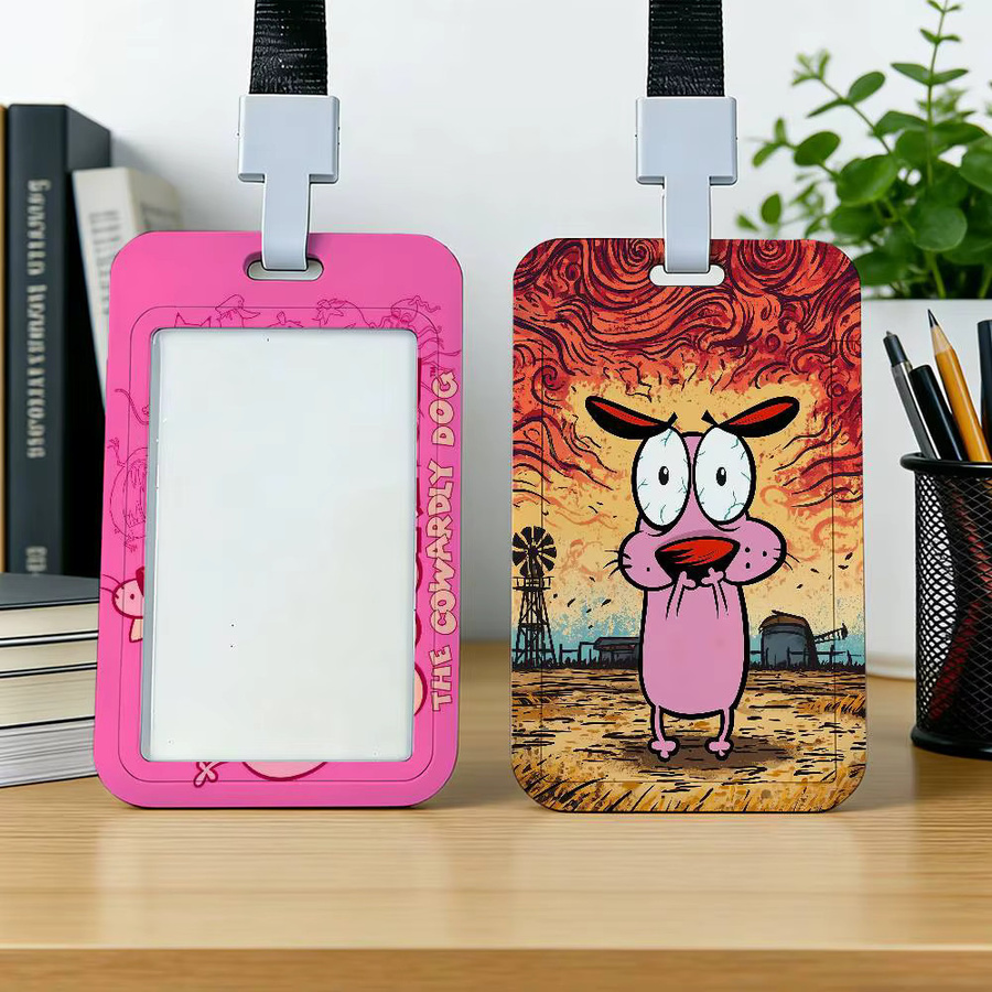 C-Courage the Cowardly Dog Kartenhalter mit Schlüsselband und Namensschild aus Kunststoff - Bild 1