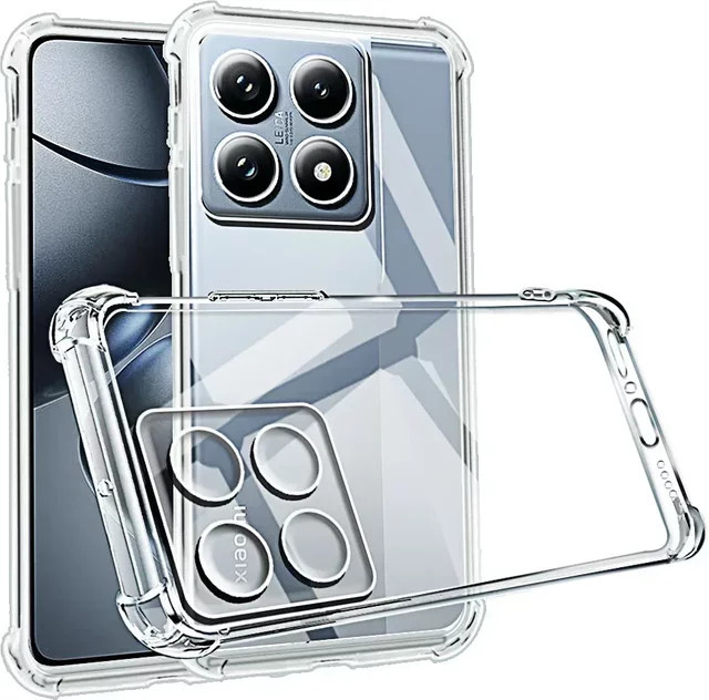 Stoßfeste Silikon Handyhülle für Xiaomi 14T Pro 13T 12T 11T in Transparent - Bild 1
