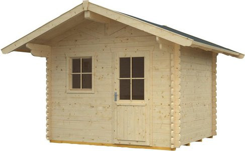 SKANHOLZ Gartenhaus Arosa aus Holz in Beige, B/H/T: 400 x 287 x 300 cm - Bild 1
