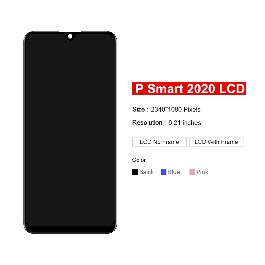 Huawei P Smart 2020 Ersatz LCD-Touchscreen-Baugruppe mit 6,21 Zoll OLED-Display in Schwarz für POT-LX1A und POT-L21 - Bild 2