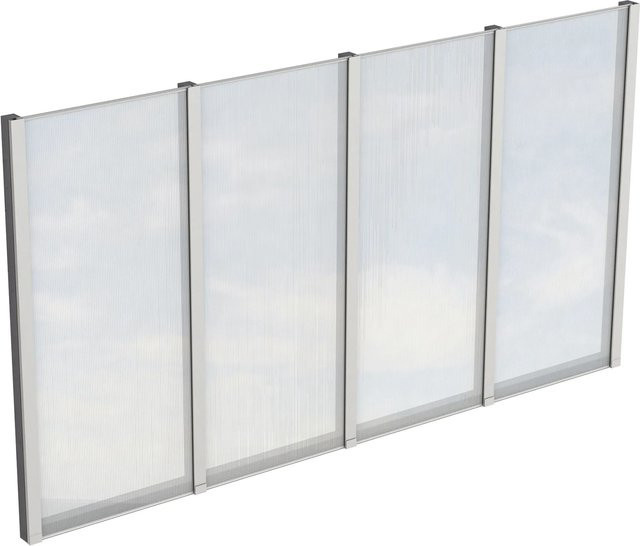 Skan Holz Seitenwand aus Fichte mit Polycarbonatplatten in Schiefergrau, B/H: 355 x 200 cm - Bild 1