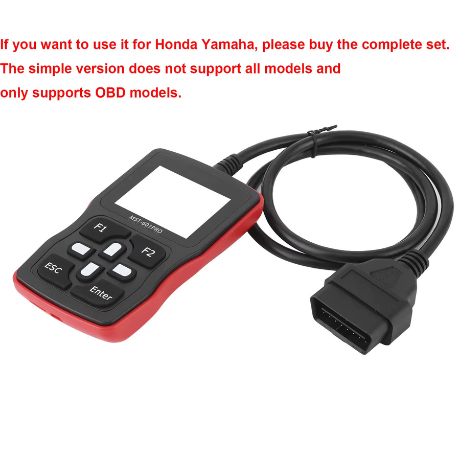 MST 601 PRO Motorrad Scanner OBD2 Code Reader 5in1 Diagnose Werkzeug Schwarz für Suzuki, Honda und Yamaha - Bild 5