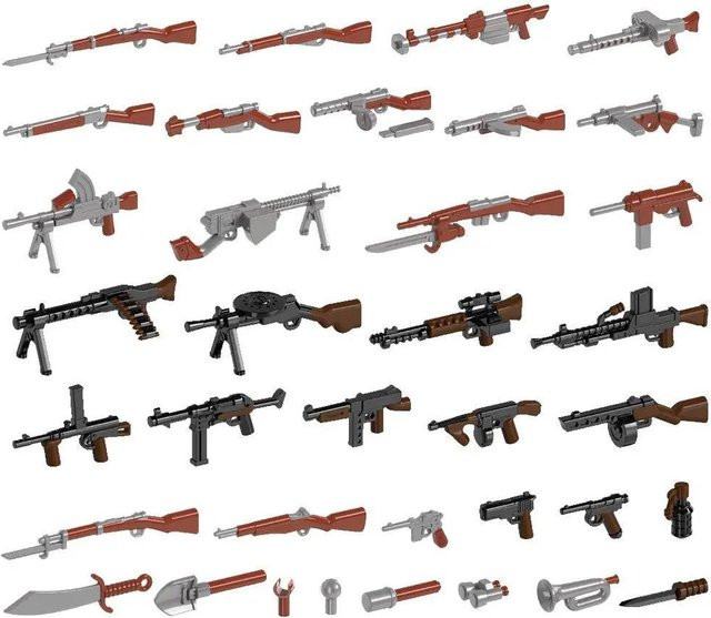 Toys D WW2 Soldatenwaffen Baustein, Militärisches Zubehör, ab 14 Jahre - Bild 1