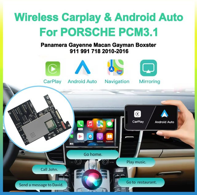 EzoneTronics Drahtloses CarPlay und Android Auto Modul für Porsche PCM 3.1, Schwarz - Bild 1
