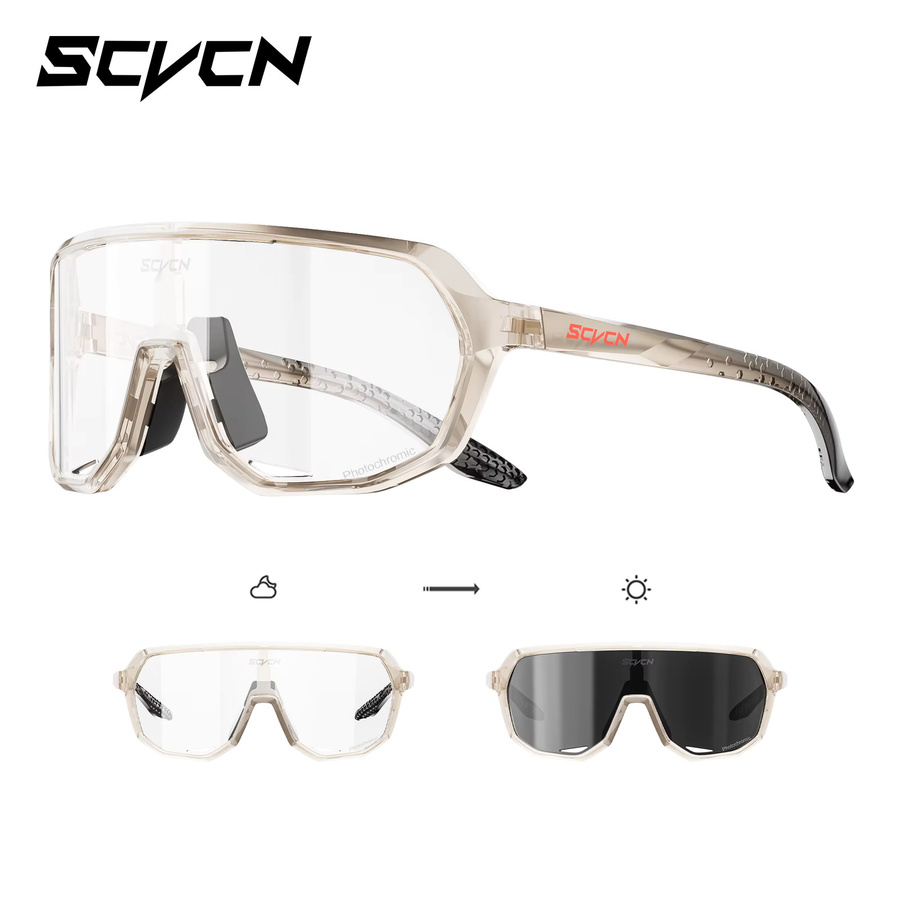 SCVCN Sportsonnenbrille Photochrome, Vollrand, Unisex, Kunststoff - Bild 4