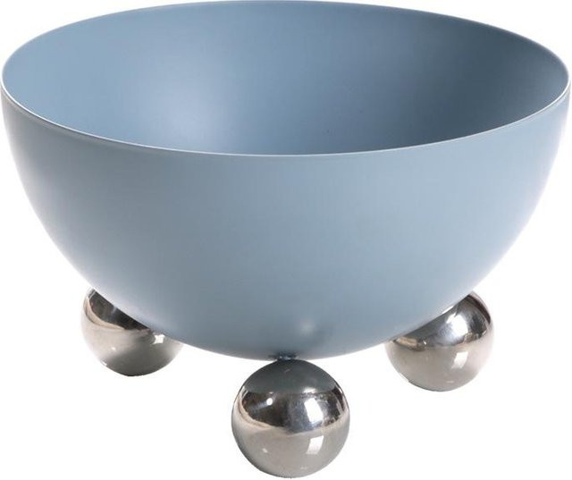 Moderner runder Obstteller in Grau für dein Wohnzimmer, Durchmesser: 20,5 cm, Höhe: 15,0 cm, Tiefe: 25,0 cm - Bild 1