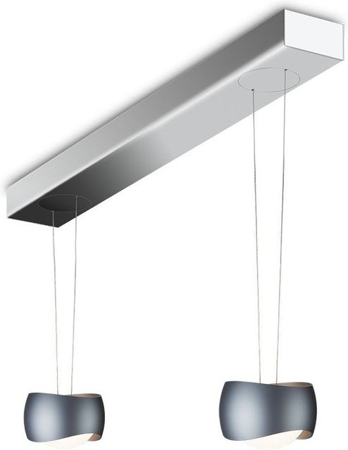Oligo Curved Slack-Line LED-Pendelleuchte 2-flammig in Basalt und Chrom mit Tunable White (2200K - 5000K) und Casambi-Steuerung - Bild 1
