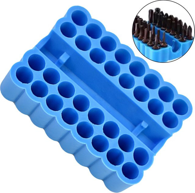 Doxa Bit Organizer mit 32 Löchern für 1/4 Zoll Sechskantschaft Schraubendreher Bits aus Kunststoff - Bild 1