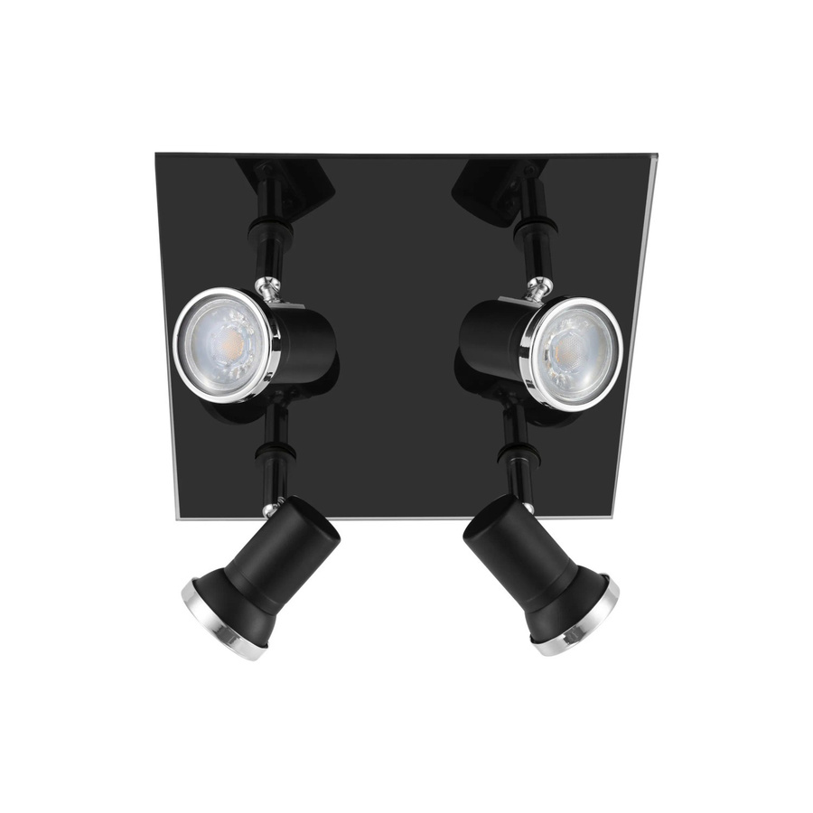 Eglo LED-Spot Tamara 4er Set Schwarz aus Stahl und Glas für Badezimmer und Feuchträume mit GU10 Fassung - Bild 2