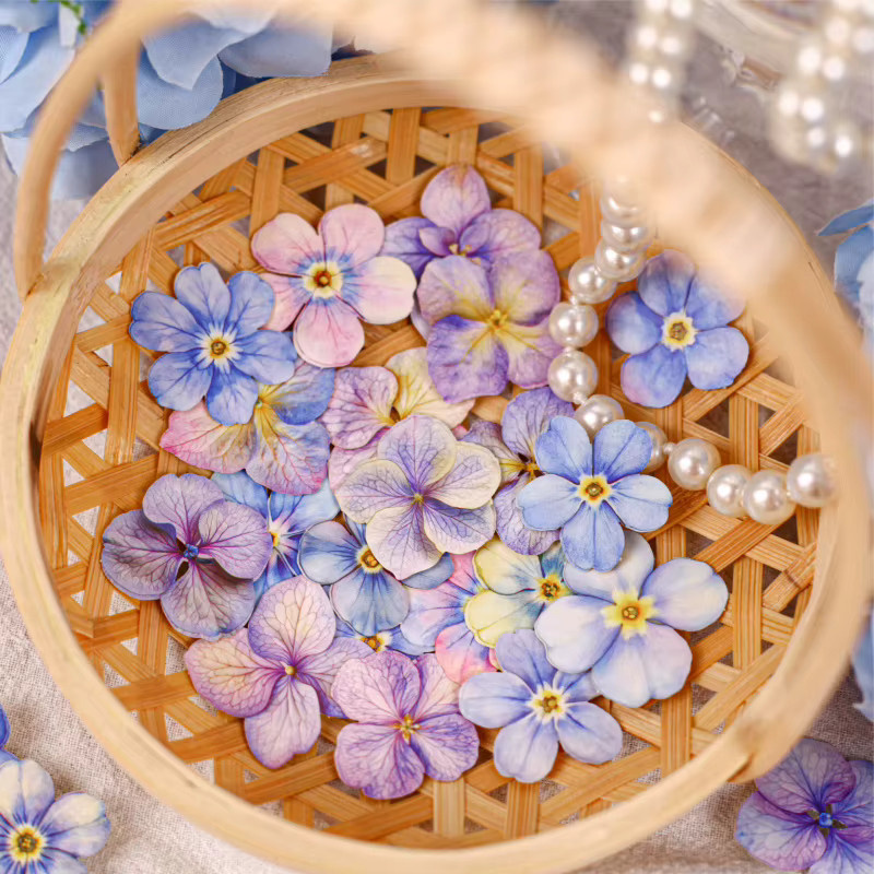 25 Stück handgezeichnete Blumenaufkleber in Multicolour für Scrapbooking und DIY-Albumdekoration aus Papier - Bild 3