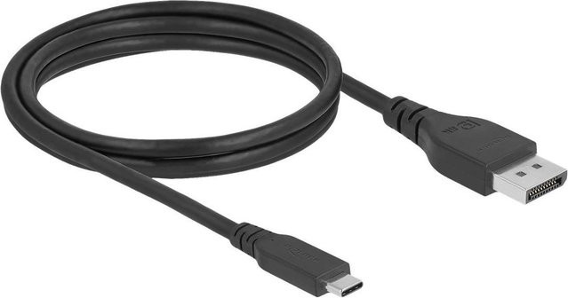 Delock DisplayPort-Kabel USB-C auf DisplayPort, DisplayPort 1.4 mit 8K Unterstützung, Schwarz - Bild 1