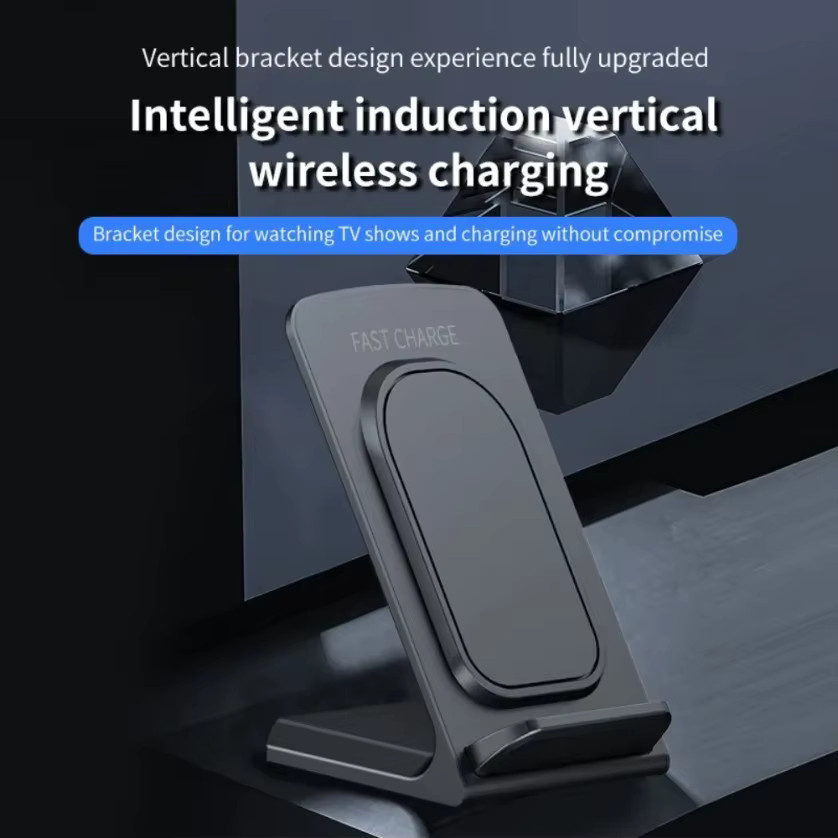 VIKEFON 30W Drahtloses Ladegerät mit Standfunktion für iPhone, Samsung und Xiaomi, Schnellladestation für Smartphone, erhältlich in Schwarz oder Weiß - Bild 3