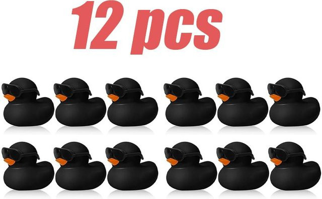 Binchi Outdoor Product Schwarze Gummi-Enten mit Sonnenbrillen, Quietschende Gummi-Entchen, Set / Bundle, ab 12 Jahre - Bild 1