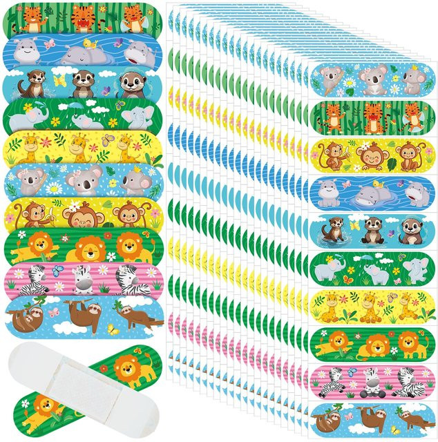 TIDENEBULA Kinderbandagen, 35 Stück, bunt, Cartoon-Design - Bild 1