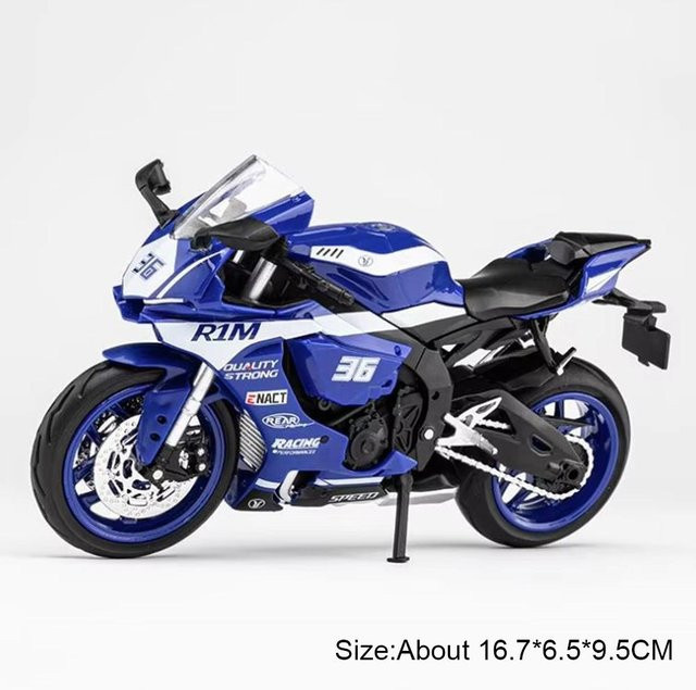 V4S R1M Motorrad Spielzeug Miniaturauto, 1:12, mit Sound und Licht, ab 14 Jahren - Bild 1