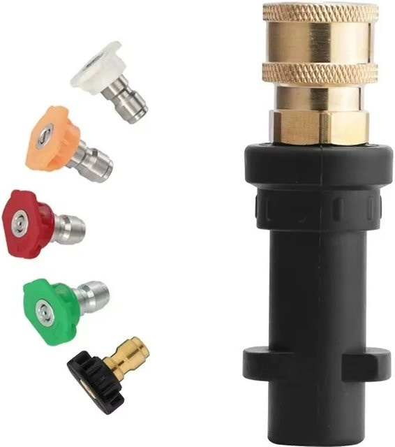 Kärcher Hochdruckreiniger-Zubehörset mit Schnelladapter, 5-farbigen Düsen und Schaumstofftopf in Multicolour für K2 bis K7 - Bild 1