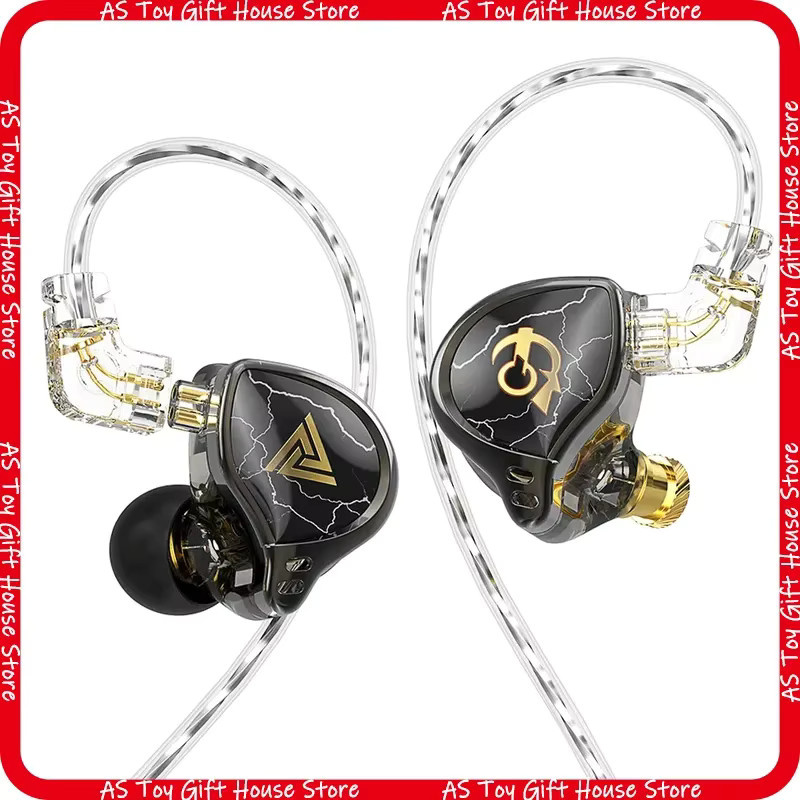 QKZ X HBB In-Ear-Kopfhörer mit Kabel in Schwarz mit HiFi-Stereo-Sound, Titan-Membran und Mikrofon für Musik und Gaming - Bild 3