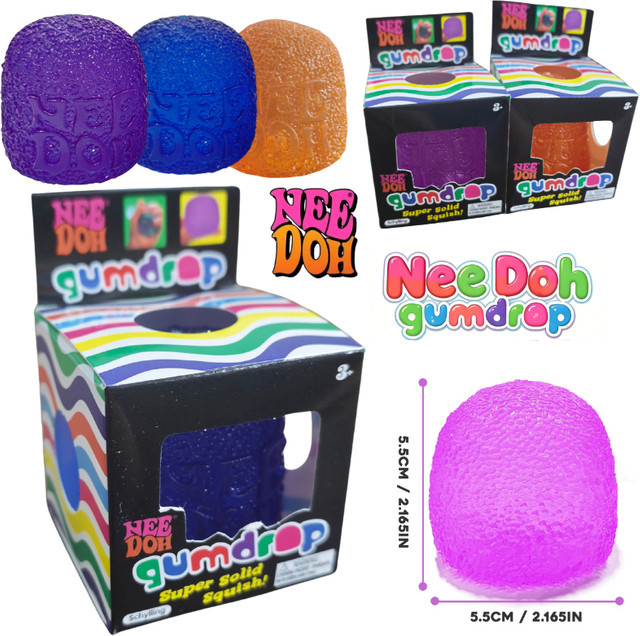 Schylling Nee Doh Mini Candy Toy NeeDoh Gumdrop, Fidget-Spielzeug, Quetschball - Bild 1