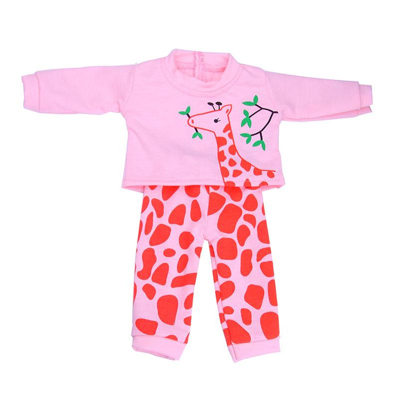 Tier-Pyjamaanzug für 43 cm Born Baby Reborn Puppenkleidung Zubehör 2-teiliges Set - Bild 1