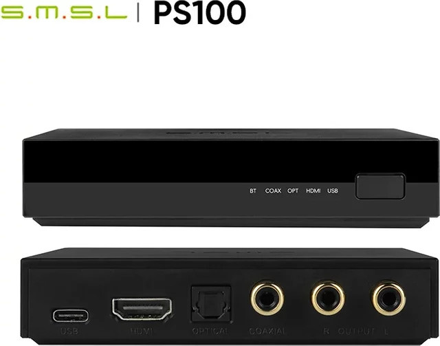 SMSL PS100 Multifunktionaler Audio-Konverter DAC mit HDMI ARC und ES9023 Chip in Schwarz - Bild 1