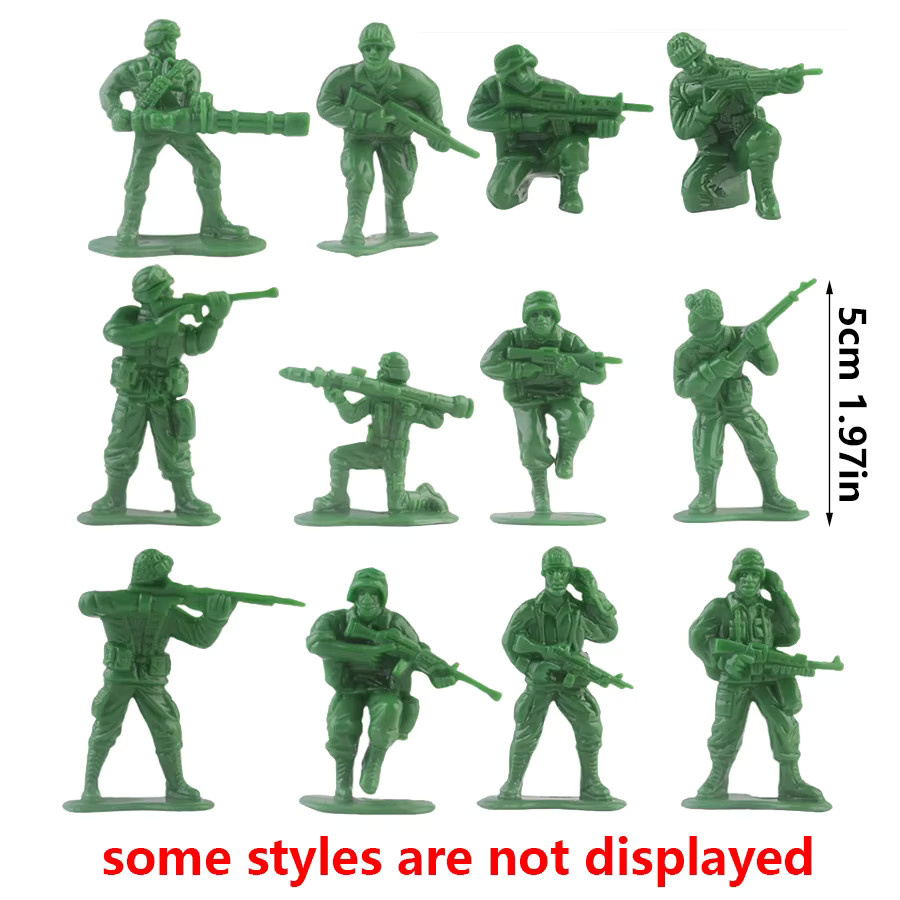 JXB Militärsoldat Miniaturfiguren aus Kunststoff in Blau, 30 oder 48 Stück, hochdetailliertes Armeemodell-Set für Sammler und Dioramen, Höhe: 5 cm - Bild 2