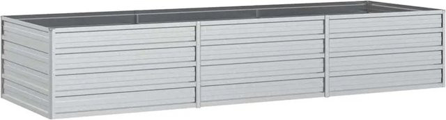 DELUKE Hochbeet OSKAR aus verzinktem Stahl in Silber, B/T/H: 240 x 80 x 45 cm - Bild 1