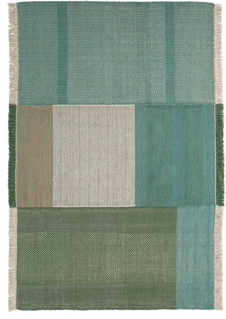 Nanimarquina Tres Outdoor Liege für Garten und Terrasse, gestreift in Grün und Multicolour, UV-beständiger Polyester - Bild 1