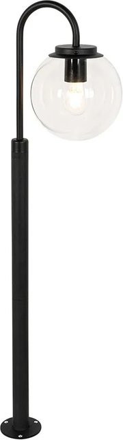 QAZQA Moderne Sfera Gartenlaterne Schwarz mit Klarglas, Höhe: 104 cm, IP44 - Bild 1