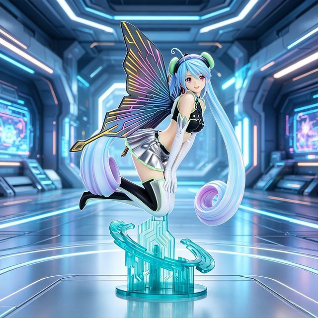 Bandai Aion Rine Actionfigur, Anime Computer Demon, 20cm, Kunststoff - Bild 1