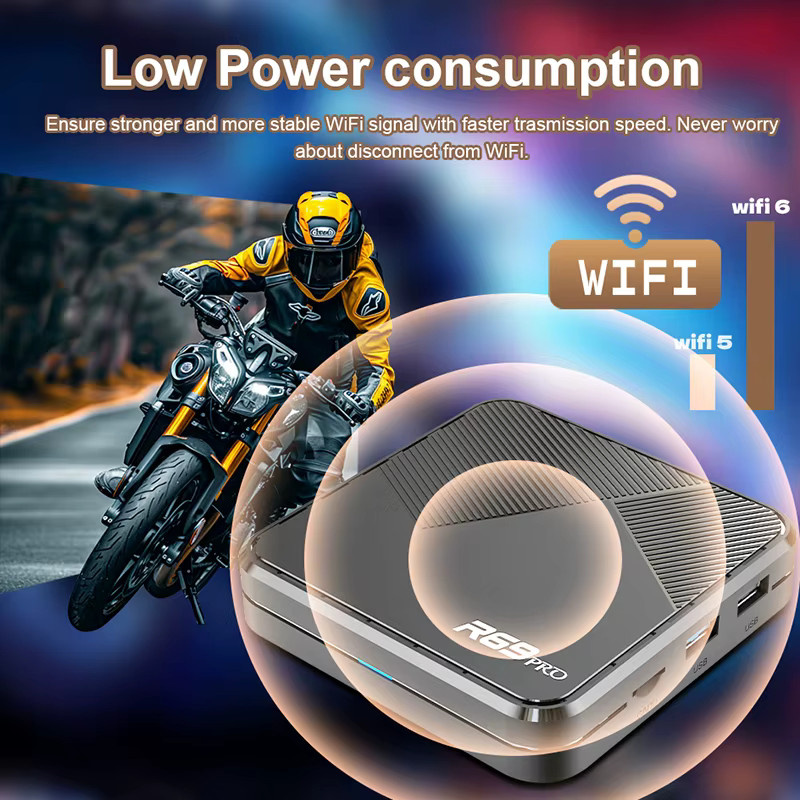 SSMMDZ R69 PRO Ultra HD 8K Smart TV Box mit Android 14, Allwinner H728, WiFi 6, 1000M LAN und Bluetooth 5.0, Mediaplayer in Schwarz - Bild 4