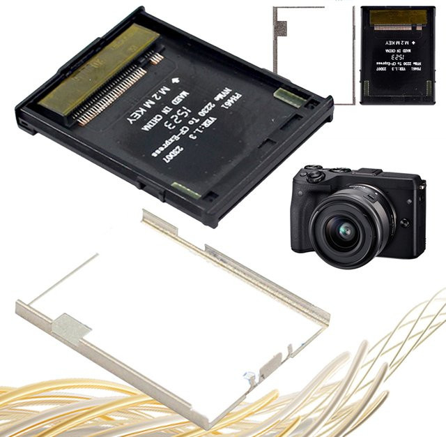 VODOOL CFexpress Typ B zu NVMe M.2 2230 SSD Adapter DIY-Kit, PCIe 4.0 Erweiterungsadapter für Kamera und Fotografie, Schwarz - Bild 1
